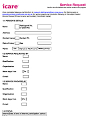 icare Service Request Form